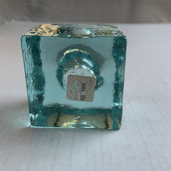 Tea Light Clear Blue Recycled Glass Votive Decor Home Heavyweight Paper - Picture 5 of 10